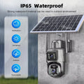 Dual Lens 8MP Full HD Solar Security Camera with 360° View and Night Vision