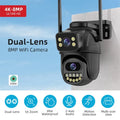 4K 8MP Wireless IP Camera in Black with Outdoor PTZ and Night Vision
