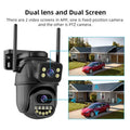 4K 8MP Wireless IP Camera in Black with Outdoor PTZ and Night Vision