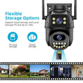 4K 8MP Wireless IP Camera in Black with Outdoor PTZ and Night Vision