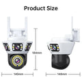 Outdoor 1080P HD WiFi Wireless PTZ IP Security Camera in Black with Auto Tracking