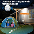 238LED Solar Powered Motion Sensor Outdoor Security Flood Light - Black