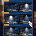 238LED Solar Powered Motion Sensor Outdoor Security Flood Light - Black