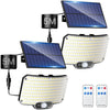 238LED Solar Powered Motion Sensor Outdoor Flood Light in Black