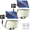 238LED Solar Powered Motion Sensor Outdoor Flood Light in Black