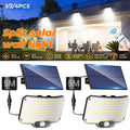 238LED Solar Powered Motion Sensor Outdoor Flood Light in Black