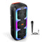 Portable Black Wireless Bluetooth Speaker with Dual Stereo Subwoofer and RGB Lights