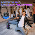Portable Black Wireless Bluetooth Speaker with Dual Stereo Subwoofer and RGB Lights