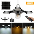 Solar Pendant Light 192LED Waterproof Motion Sensor Indoor Outdoor Black