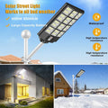 80000LM 5000W Black Solar Street LED Light with Radar Sensor and Remote Control for Outdoor Use - 5000W/1152LED