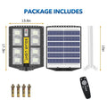 5000W Solar Street LED Light with Radar Sensor and Remote Control, Black