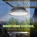 Solar Power Outdoor UFO LED High Bay Light 100W Black for Shed Garage Shop