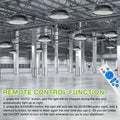 Solar Power Outdoor UFO LED High Bay Light 100W Black for Shed Garage Shop