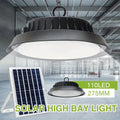 Solar Power Outdoor UFO LED High Bay Light 100W Black for Shed Garage Shop