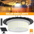 3000LM Black Solar Shed Light with 244 LEDs, Remote Control, 5 Modes, IP65 Waterproof