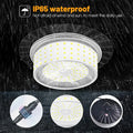3000LM Black Solar Shed Light with 244 LEDs, Remote Control, 5 Modes, IP65 Waterproof