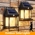 4 Pack Black Solar Wall Light with Motion Sensor and 3 Lighting Modes - 2x
