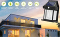4 Pack Black Solar Wall Light with Motion Sensor and 3 Lighting Modes - 2x