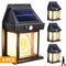4 Pack Black Solar Wall Light with Motion Sensor and 3 Lighting Modes - 4x