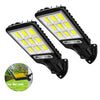 8-Pack 9000W Black Solar Security Lights with PIR Motion Sensor for Outdoor Use - Pack of 2