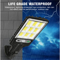 8-Pack 9000W Black Solar Security Lights with PIR Motion Sensor for Outdoor Use - Pack of 4