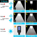 8-Pack 9000W Black Solar Security Lights with PIR Motion Sensor for Outdoor Use - Pack of 4