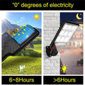 8-Pack 9000W Black Solar Security Lights with PIR Motion Sensor for Outdoor Use - Pack of 4