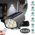 LED Motion Solar Sensor Light 63 LED Black Outdoor Security Flood Lamp 2-Pack
