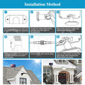 190 LED Black Solar Powered Motion Sensor Outdoor Security Flood Light