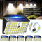6 Pack Black Solar Motion Sensor Lights Outdoor Security Lamp 2000LM IP65