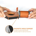 Brown Manual Knife Sharpener with Diamond Discs and Magnetic Angle Base