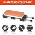 Red Dual Whetstone Knife Sharpener Set 400/8000 Grit with Silicone Base and Angle Guide