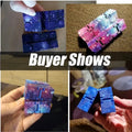 Infinity Cube Fidget Toy in Blue Starry Sky for Stress Relief and Sensory Play