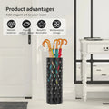Metal Umbrella Stand in White, 15x15x42cm, Holds 4-6 Long Umbrellas