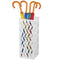 Metal Umbrella Stand Rack in White - Rectangular Design, Holds 4-8 Umbrellas, 16.5x16.5x42cm