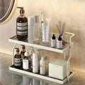 Two-Tier Kitchen Storage Rack Organizer in White with Removable Trays, 30.5x12.2x20.3cm