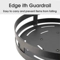 Black Kitchen Rotating Spice Rack - Double Layer Carbon Steel Organizer