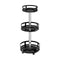 Black Triple Layer Rotating Spice Rack Countertop Organizer with 360° Rotation