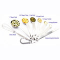 Stainless Steel Measuring Spoons Set, 6 Pieces, Silver for Accurate Cooking and Baking