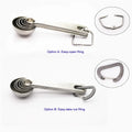 Stainless Steel Measuring Spoons Set, 6 Pieces, Silver for Accurate Cooking and Baking