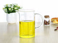 Large 1000ml Clear Borosilicate Glass Measuring Cup with Direct Fire Heat Resistance
