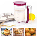 900mL Black Batter Dispenser for Waffles, Pancakes, and Cupcakes