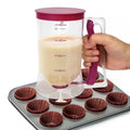 900mL Black Batter Dispenser for Waffles, Pancakes, and Cupcakes