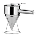 Stainless Steel Funnel Dispenser for Donuts, Cupcakes, and Pancakes - 21cm Height, Silver