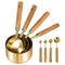 Stainless Steel Measuring Cups and Spoons Set, Cooper Finish, 8-Piece for Baking and Cooking