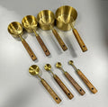 Stainless Steel Measuring Cups and Spoons Set, Cooper Finish, 8-Piece for Baking and Cooking