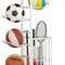White Ball Storage Rack for Football, Basketball, and Volleyball - 116cm Tall
