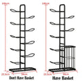 White Ball Storage Rack for Football, Basketball, and Volleyball - 116cm Tall