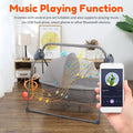 Electric Bassinet Crib Grey Baby Cradle with Lullabies and Remote Control