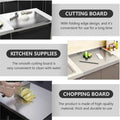 Silver Stainless Steel Chopping Board 50x40cm - Non-Slip Pastry Worktop Protector